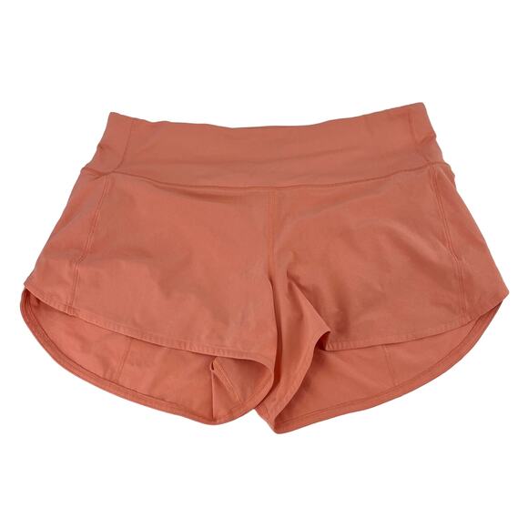 LULULEMON Speed Up LR Short 2.5” Pink Savannah Orange Lined Pocket Running Sz 10 - Picture 3 of 5
